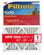 Filtrete Allergen Defense Series NADP03-2IN-4 Air Filter, 25 in L, 20 in W, 11 MERV, 1000 MPR, Polypropylene Frame, Pack of 4