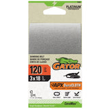 Gator 7086 Portable Sander Belt, 3 in W, 18 in L, 120 Grit, Ceramic Abrasive