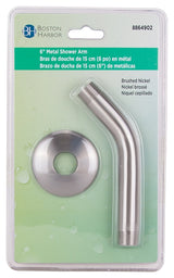 Boston Harbor A558215NP-OBF1 Shower Arm with Flange, 1/2-14 Connection, Threaded, 2.25 in L, Stainless Steel, 45 deg