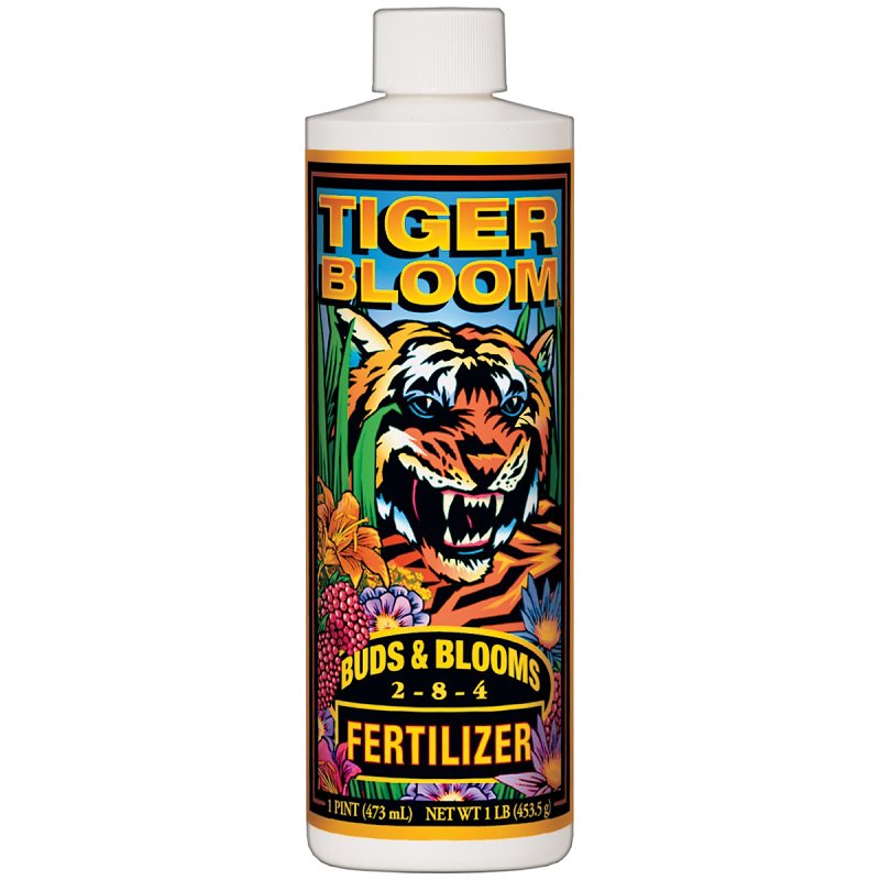Tiger Bloom FX793226 Plant Food, 1 pt, Bottle, Liquid, 2-8-4 N-P-K Ratio