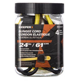 Keeper Black/Yellow Bungee Cord 24 in. L X 0.315 in. 4 pk