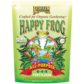 Happy Frog HFALLPURP4 All-Purpose Plant Food, 4 lb, Granular, 6-4-5 N-P-K Ratio