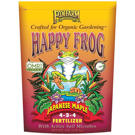 Happy Frog HFJAP4 Japanese Maple Fertilizer, 4 lb, Granular, 4-3-4 N-P-K Ratio