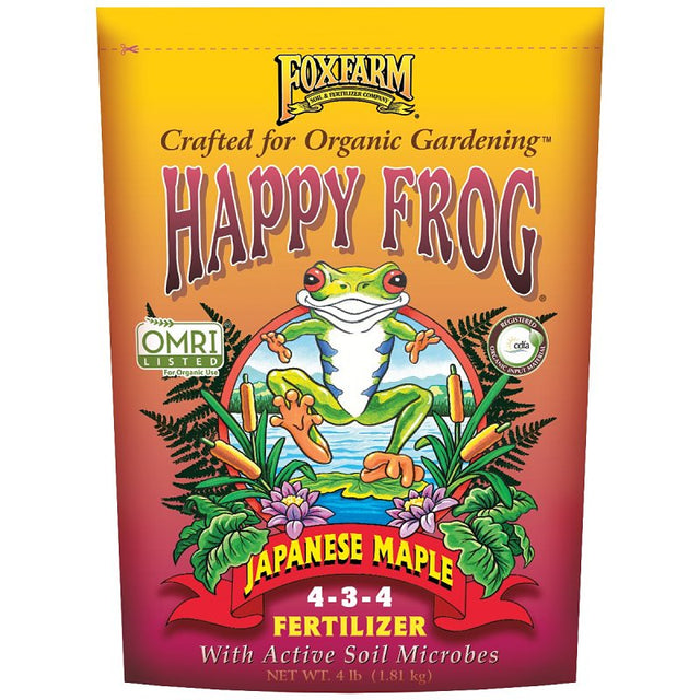 Happy Frog HFJAP4 Japanese Maple Fertilizer, 4 lb, Granular, 4-3-4 N-P-K Ratio