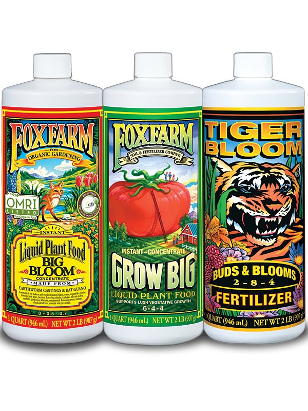 Foxfarm 791000 Plant Food, 1 qt, Liquid, 0-0.5-0.7, 6-4-4, 2-8-4 N-P-K Ratio