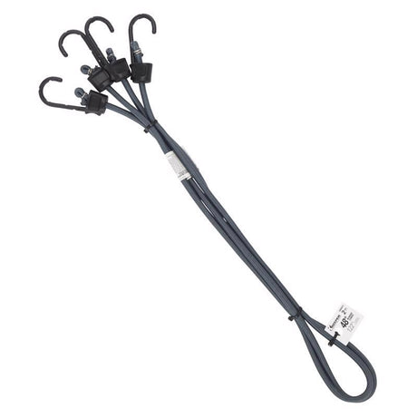 Keeper Black/Gray Bungee Cord 48 in. L X 0.315 in. 2 pk