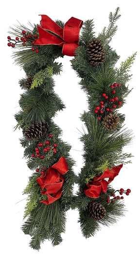 Santas Forest 37827 Classic American Garland, 6 ft, Pack of 6