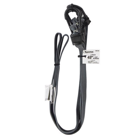 Keeper Gray Flat Bungee Cord 48 in. L X 0.315 in. 2 pk