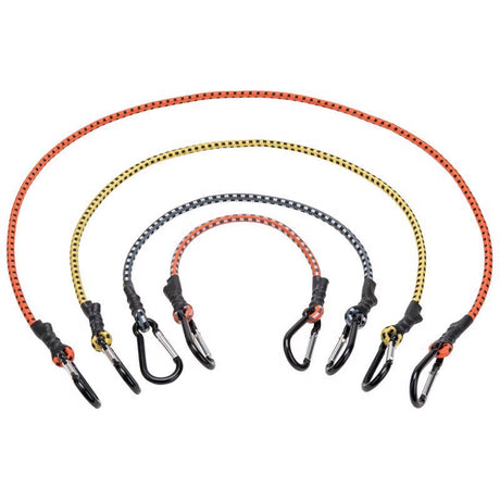 Keeper Assorted Carabiner Style Bungee Cord 18 in. L X 0.315 in. 12 pk