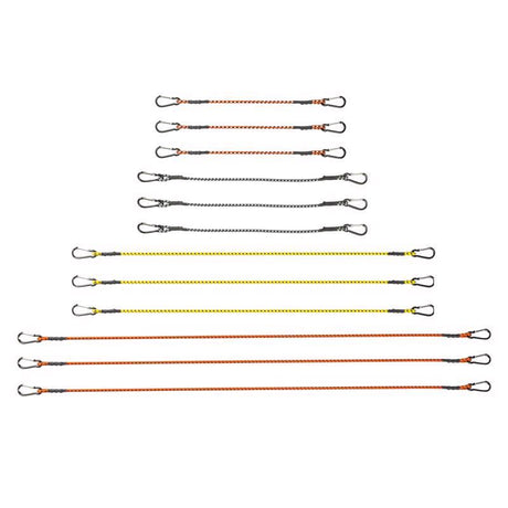 Keeper Assorted Carabiner Style Bungee Cord 18 in. L X 0.315 in. 12 pk