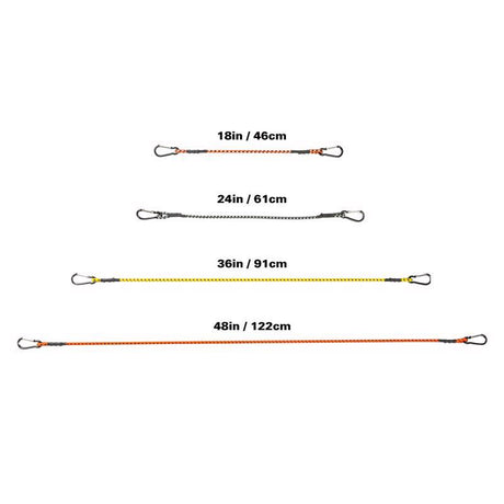 Keeper Assorted Carabiner Style Bungee Cord 18 in. L X 0.315 in. 12 pk