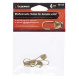 Keeper Gold Bungee Cord Hooks 5/32 in. L X 3/16 in. 4 pk, Pack of 10