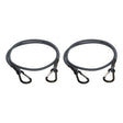 Keeper Gray Carabiner Style Bungee Cord 48 in. L X 0.315 in. 2 pk