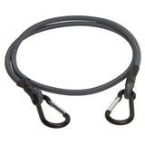 Keeper Gray Carabiner Style Bungee Cord 48 in. L X 0.315 in. 2 pk