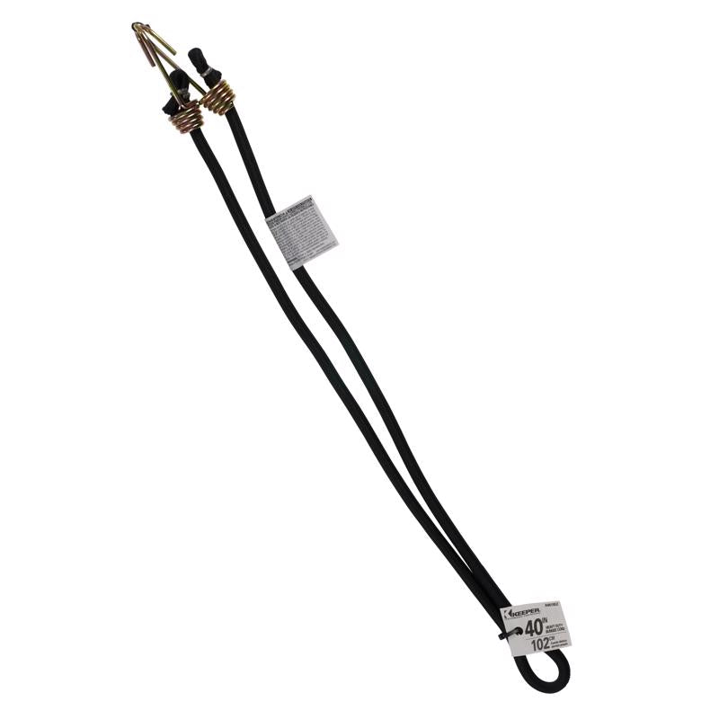 Keeper Black Bungee Cord 40 in. L X 0.374 in. 1 pk, Pack of 10