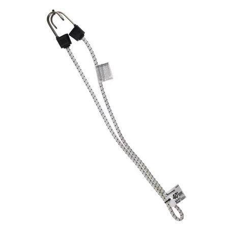 Keeper Marine Twin Anchor White Bungee Cord 40 in. L X 0.315 in. 1 pk, Pack of 10