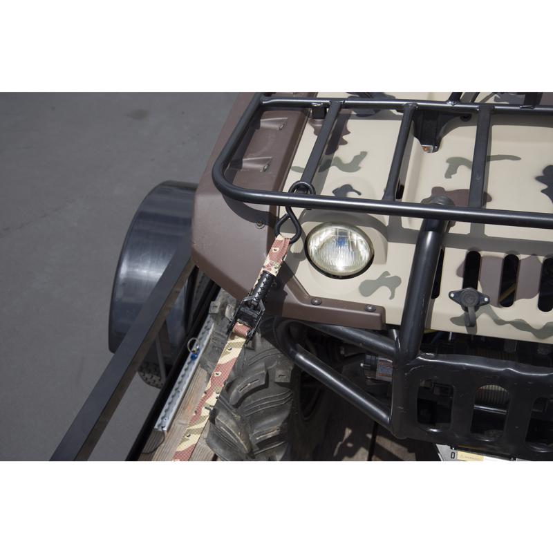 Keeper 1 in. W X 12 ft. L Camo Tie Down w/Ratchet 500 lb 4 pk
