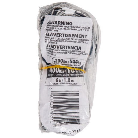 Keeper 1 in. W X 6 ft. L Gray Tie Down 400 lb 1 pk