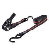 Keeper 1 in. W X 8 ft. L Black/Orange Ratchet Tie Down Strap 500 lb 4 pk