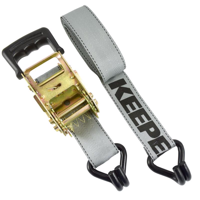 Keeper 1.75 in. W X 15 ft. L Yellow Ratchet Tie Down Strap 1666 lb 1 pk