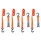 Keeper 1 in. W X 10 ft. L Orange Tie Down w/Ratchet 300 lb 4 pk