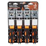 Keeper 1 in. W X 10 ft. L Orange Tie Down w/Ratchet 300 lb 4 pk