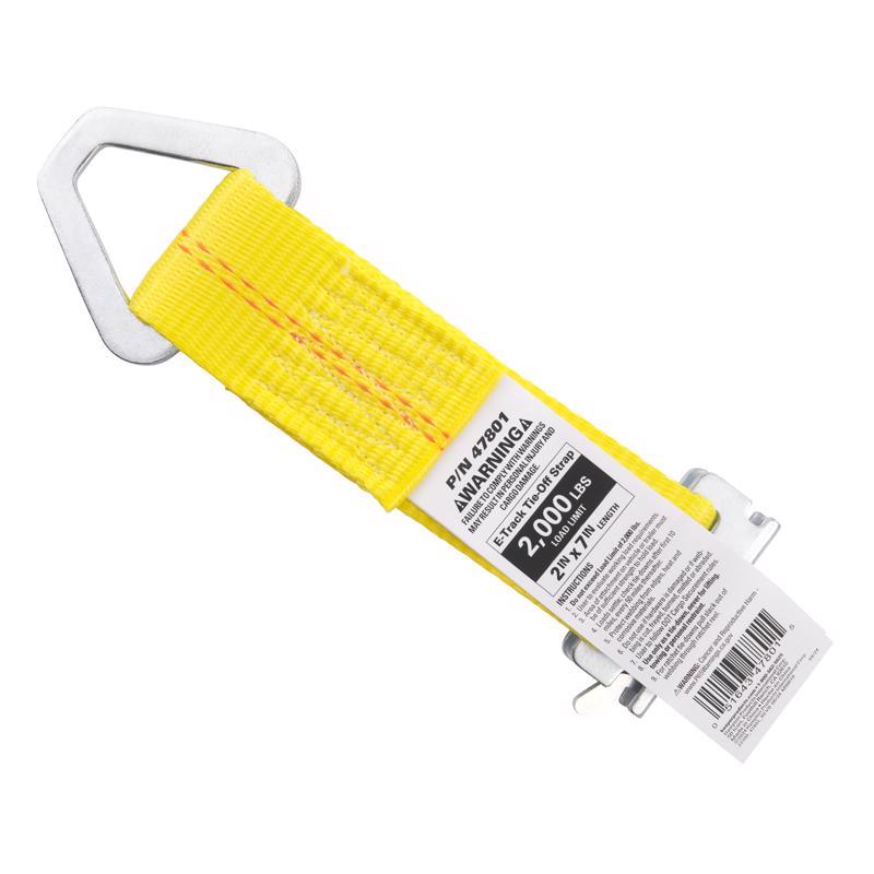 Keeper 2 in. W X 7 in. L Yellow E-Track Tie-Off 2000 lb 1 pk