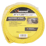 Keeper 3 in. W X 20 ft. L Yellow Vehicle Recovery Strap 11000 lb 1 pk