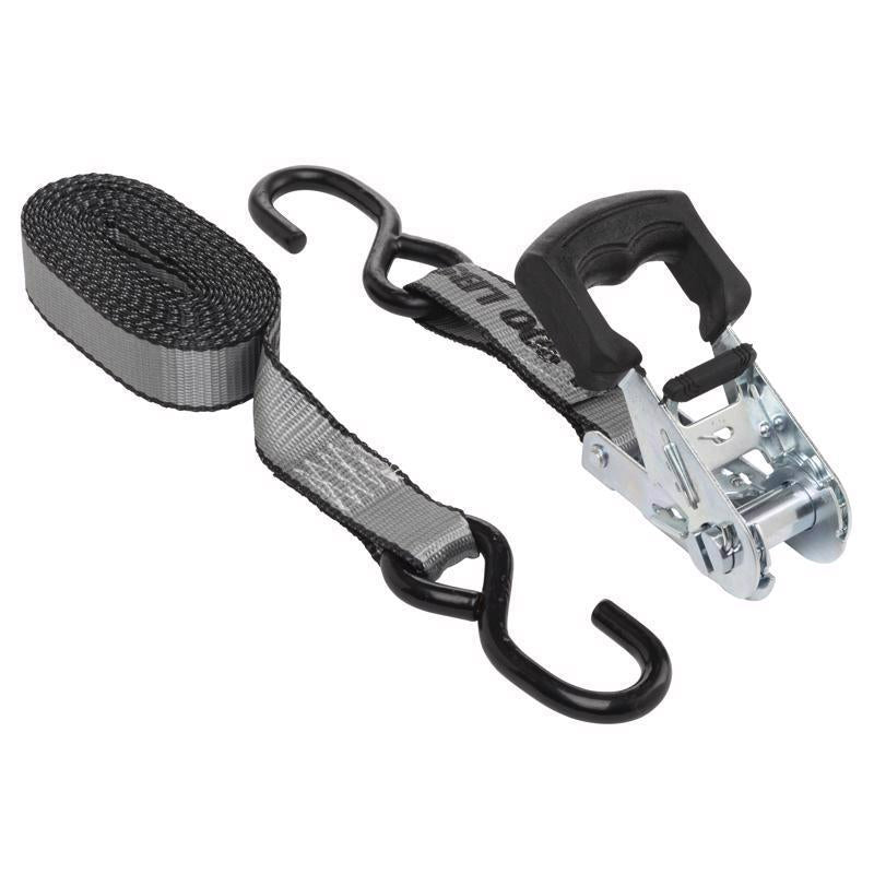 Keeper 1.25 in. W X 14 ft. L Gray Tie Down w/Ratchet 800 lb 1 pk
