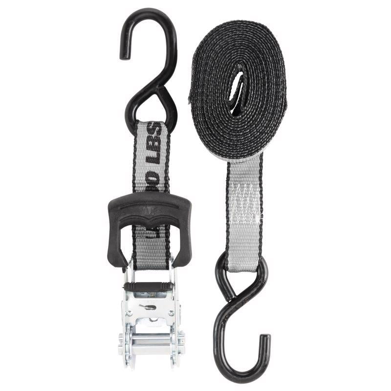 Keeper 1.25 in. W X 14 ft. L Gray Tie Down w/Ratchet 800 lb 1 pk