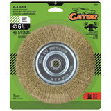 Gator 6 in. Coarse Crimped Wire Wheel Brush Brass Coated Steel 4500 rpm 1 pc