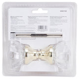 ProSource 7296510-3L Door Knob Set, Crystal Glass