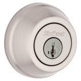 Kwikset 78015SMTRCAL/RCS Deadbolt, Different Key, Steel, Satin Nickel, 2-3/8, 2-3/4 in Backset, K3, SMT Keyway