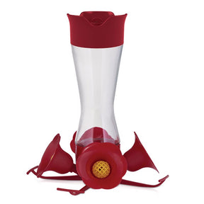 Perky-Pet Hummingbird 8 oz Glass/Plastic Pinch-Waist Nectar Bird Feeder 4 ports, Pack of 2