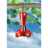 Perky-Pet Hummingbird 8 oz Glass/Plastic Pinch-Waist Nectar Bird Feeder 4 ports, Pack of 2