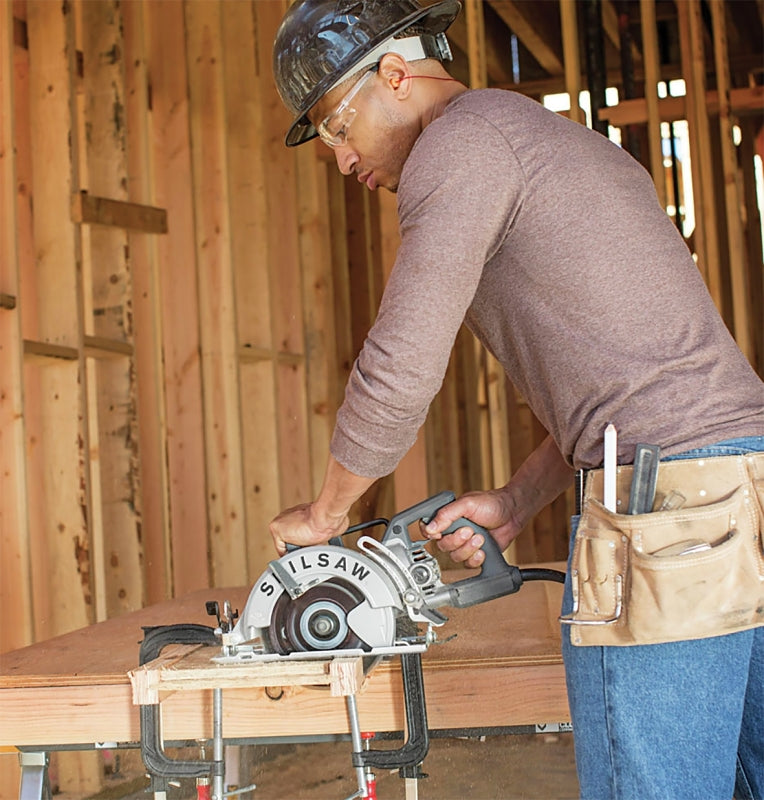 Skilsaw SPT77W-01 Worm Drive Saw, 15 A, 7-1/4 in Dia Blade, 0.812 in Arbor, 2-13/32 in D Cutting, 51 deg Bevel