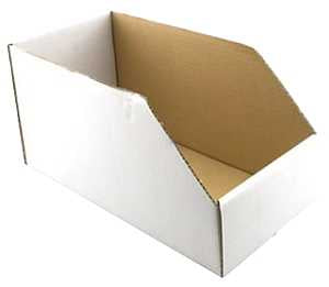 Make-2-Fit P 8143 Utility Storage Bin, Cardboard, White, 4-1/2 in L, 12 in W, 6 in H