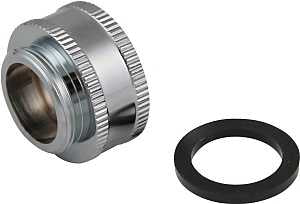 Plumb Pak PP800-64LF Faucet Aerator Adapter, 3/4 x 55/64 in, Threaded, Chrome-Plated