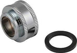 Plumb Pak PP800-64LF Faucet Aerator Adapter, 3/4 x 55/64 in, Threaded, Chrome-Plated
