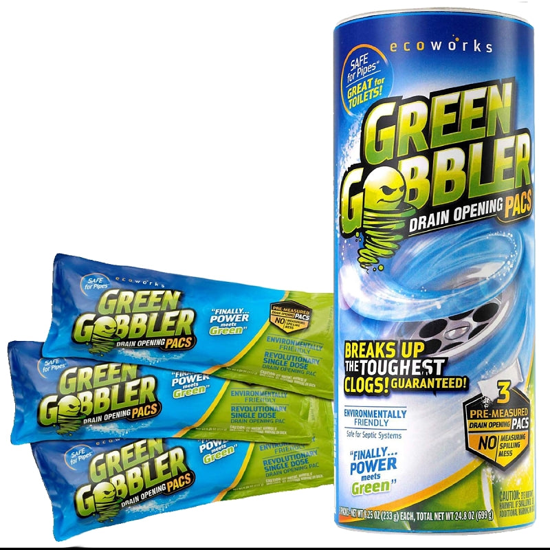Green Gobbler G0010AD Drain Opening Pacs, Powder, Off-White, 6.53 oz Pack