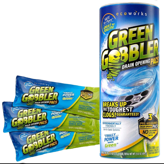 Green Gobbler G0010AD Drain Opening Pacs, Powder, Off-White, 6.53 oz Pack