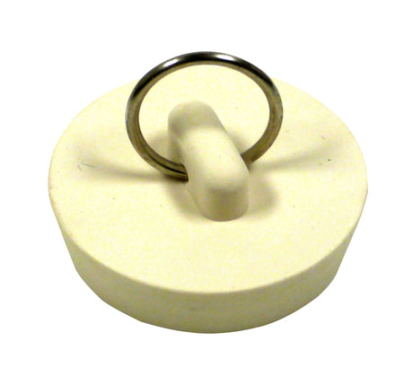 Plumb Pak Duo Fit Series PP820-6 Drain Stopper, 1-5/8- to 1-3/4 in Dia Dimensions, Rubber, White, Pack of 6