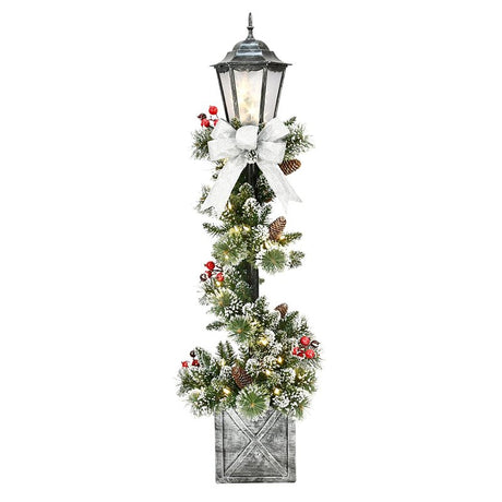 Puleo Asia Limited 301-5740-LP40L05 Lamp Post, 14 in L, 14 in W, Metal/PVC, White, LED