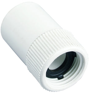 Orbit 53360 Hose-To-Pipe Adapter, 3/4 x 3/4 in, Slip Joint x FHT, PVC, White