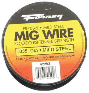 Forney 42292 MIG Welding Wire, 0.035 in Dia, Mild Steel, 70,000 psi Tensile Strength