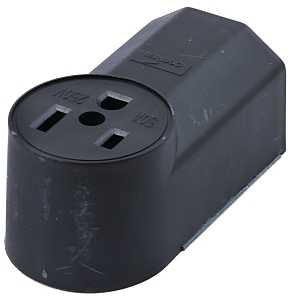 Forney 58402 Electrical Receptacle, 125/250 V, 50 A, Black, 2-Pole