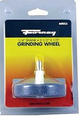 Forney 60055 Grinding Wheel, 1/2 x 2-1/2 in Dia, 1/4 in Arbor/Shank, 60 Grit, Coarse, Aluminum Oxide Abrasive