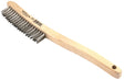 Forney 70521 Scratch Brush, Stainless Steel Bristle, 0.014 in L Trim, Wood Handle