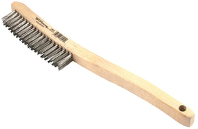 Forney 70521 Scratch Brush, Stainless Steel Bristle, 0.014 in L Trim, Wood Handle