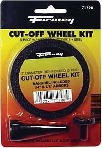 Forney 71798 Cut-Off Wheel Kit, 3 in Dia
